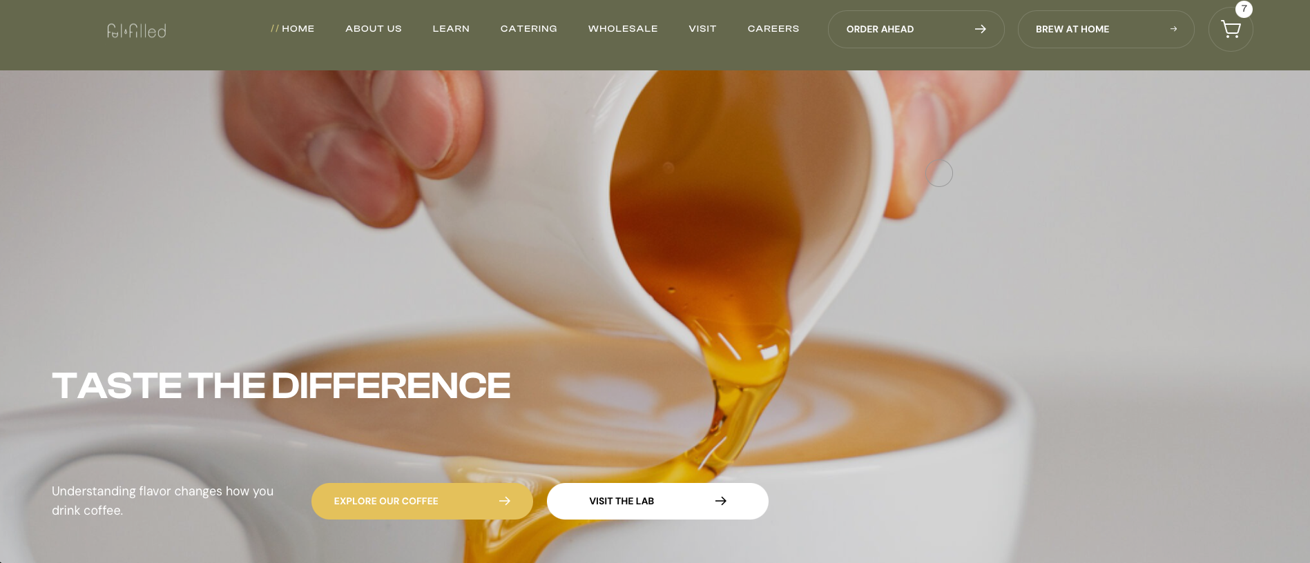 Fulfilled Coffee — featured project screenshot